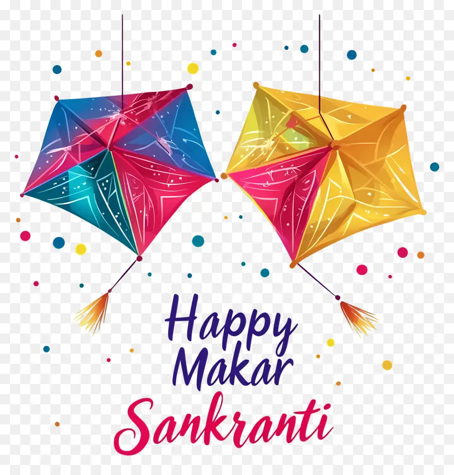 Makar Sankranti，Papagaios Coloridos PNG