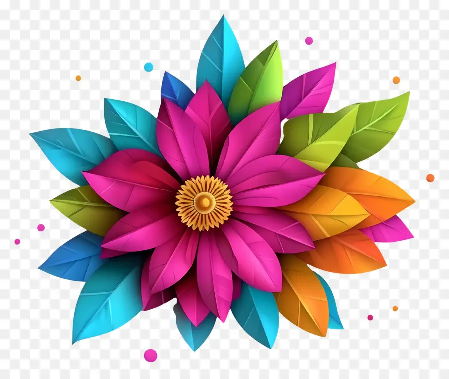 Feliz Makar Sankranti，Flor Colorida PNG