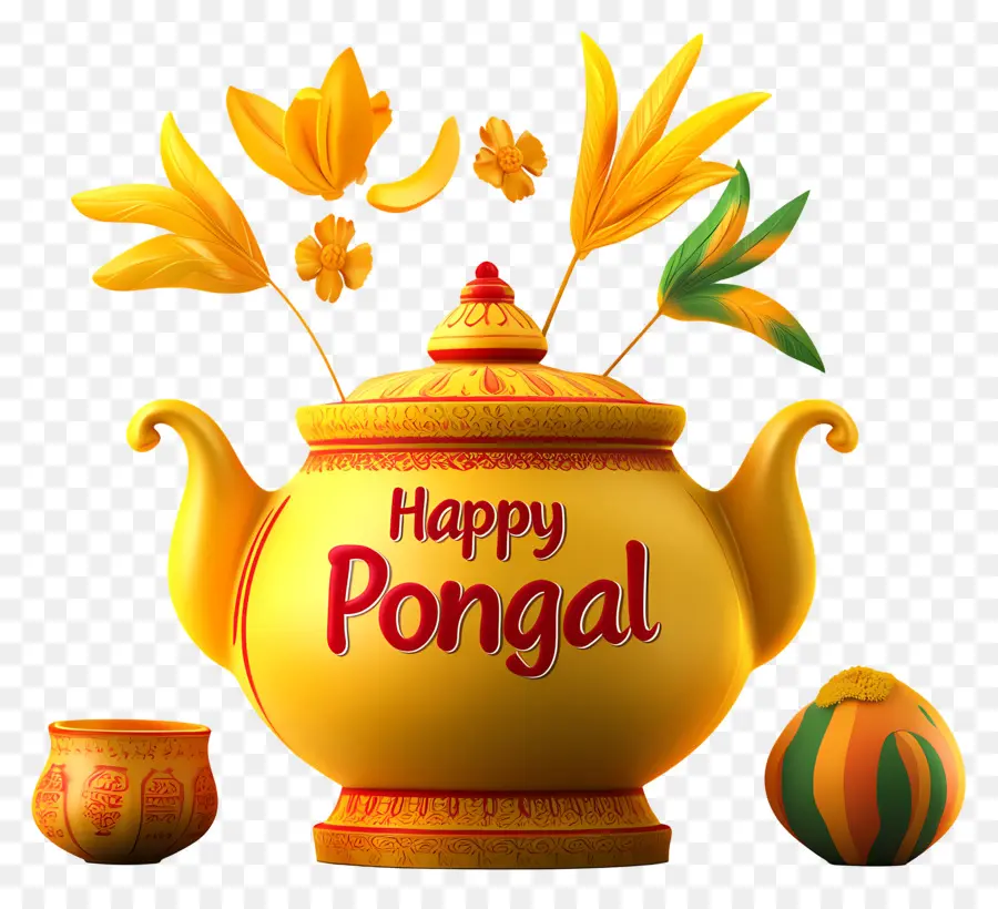 Feliz Pongal，Pote Amarelo PNG