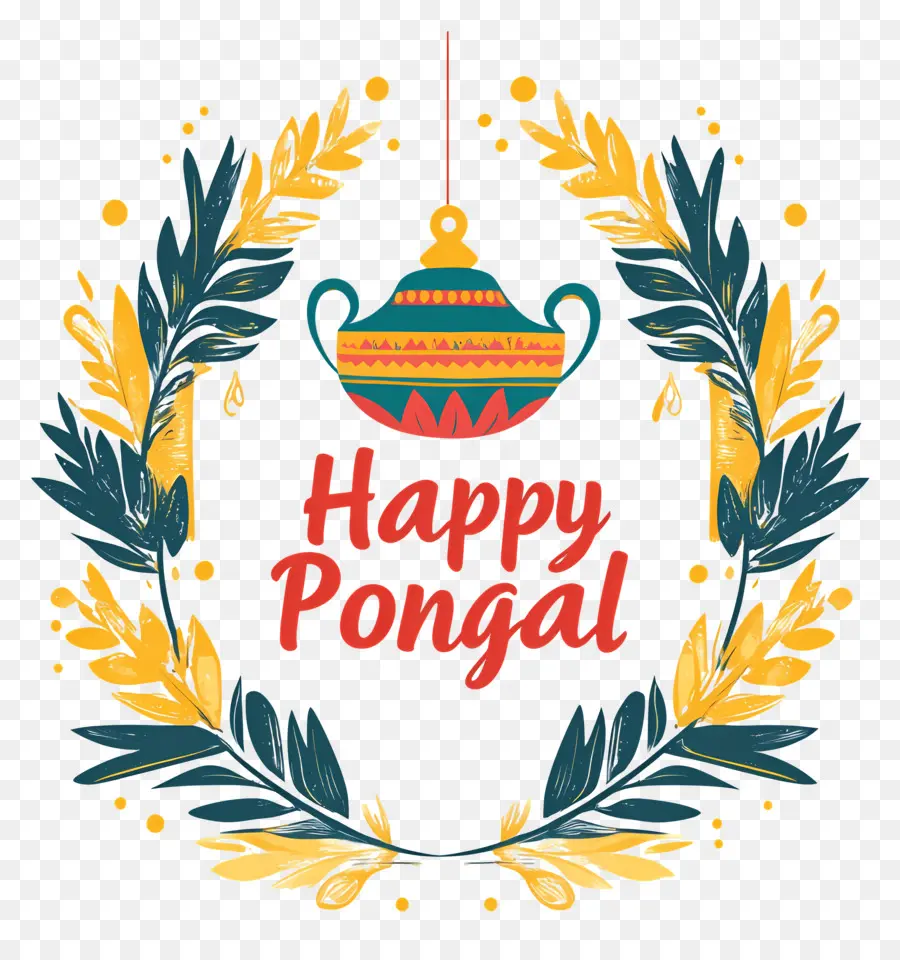 Feliz Pongal，Pote Decorativo PNG