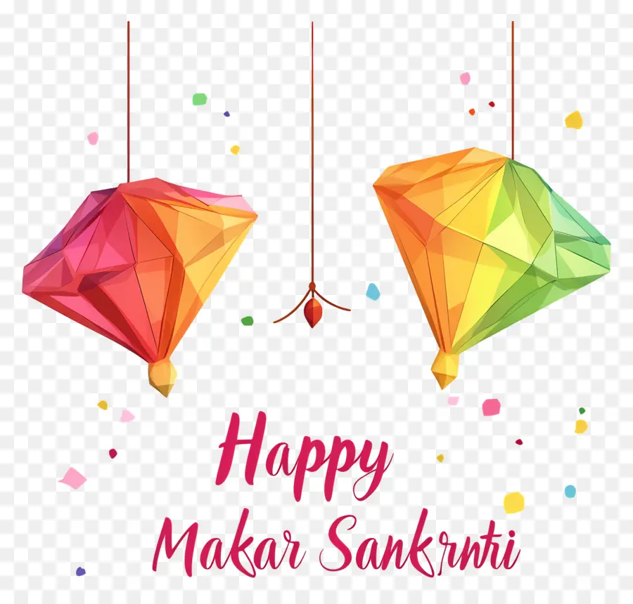 Makar Sankranti，Papagaios Coloridos PNG