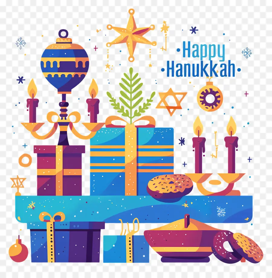 Feliz Hanucá，Presentes De Hanukkah PNG