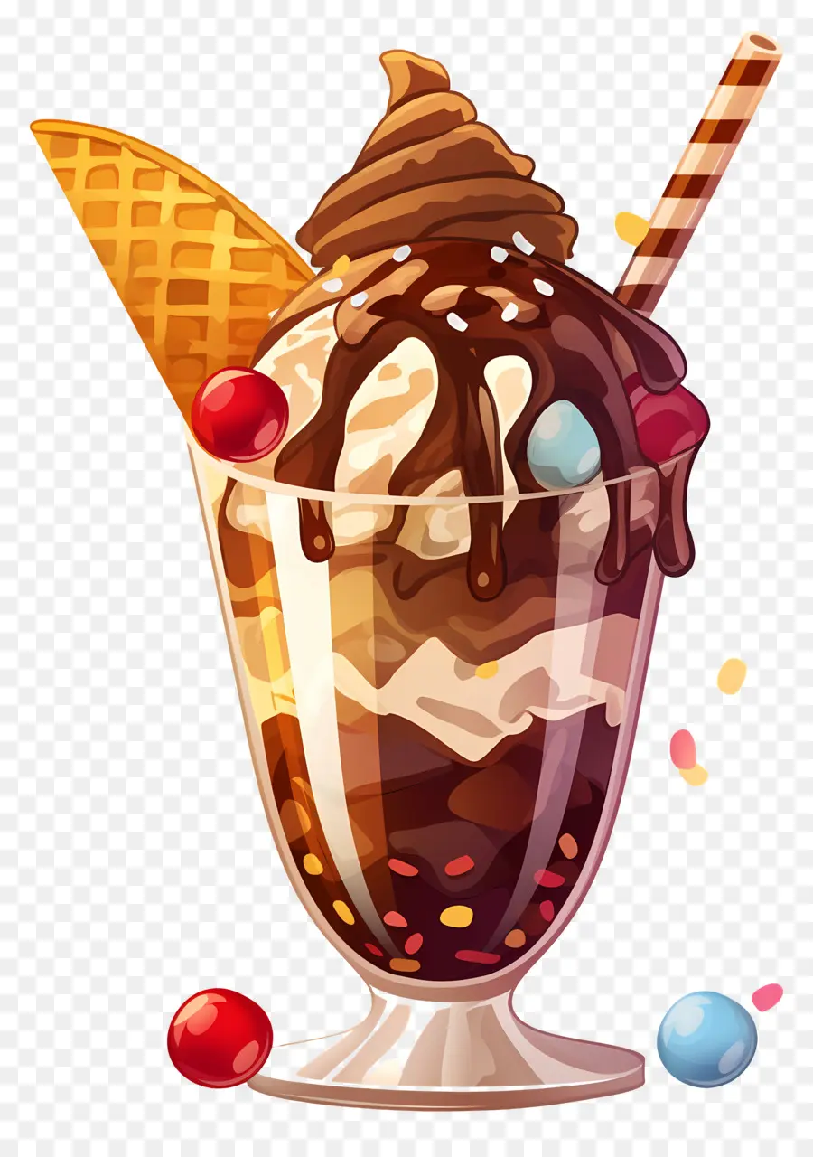 Dia Nacional Do Sundae，Sundae De Chocolate PNG