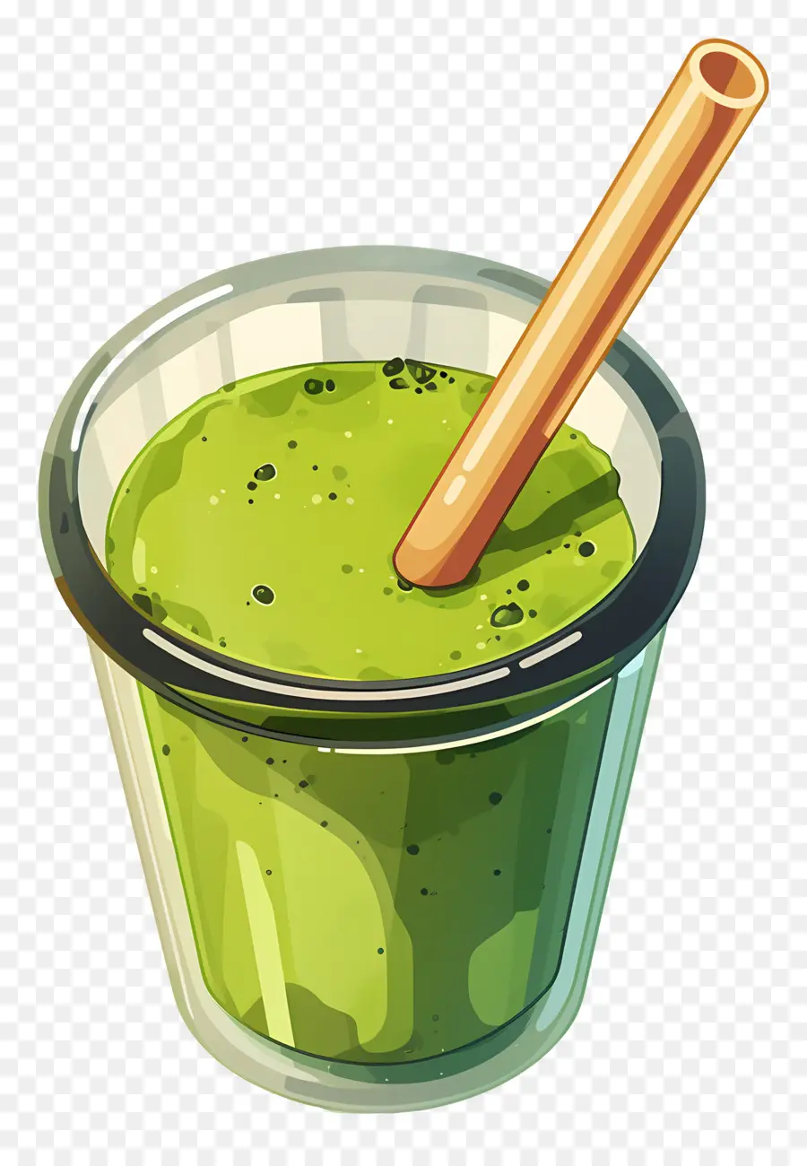 Chá Com Leite Matcha，Batido Verde PNG