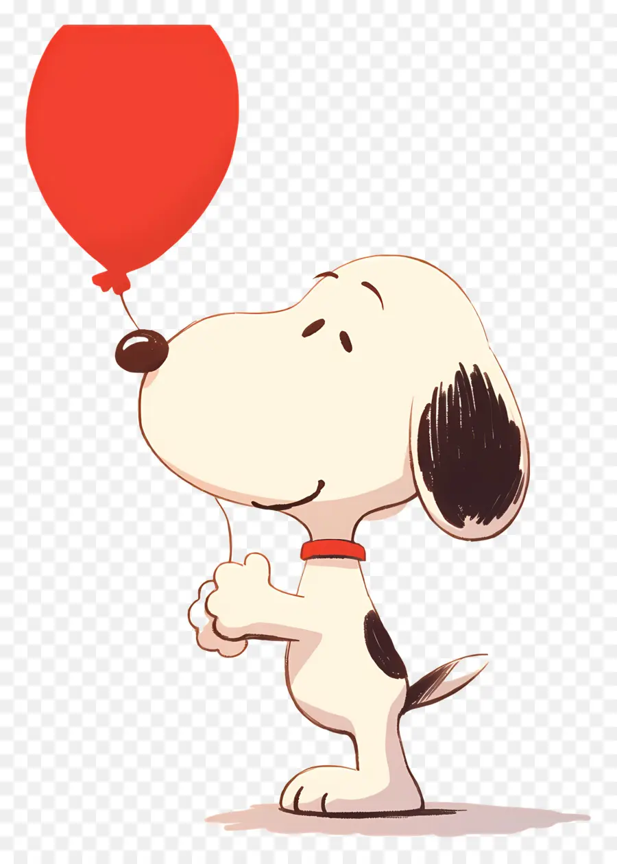 Snoopy Segurando Um Balão，Cão De Desenho Animado Com Balão PNG