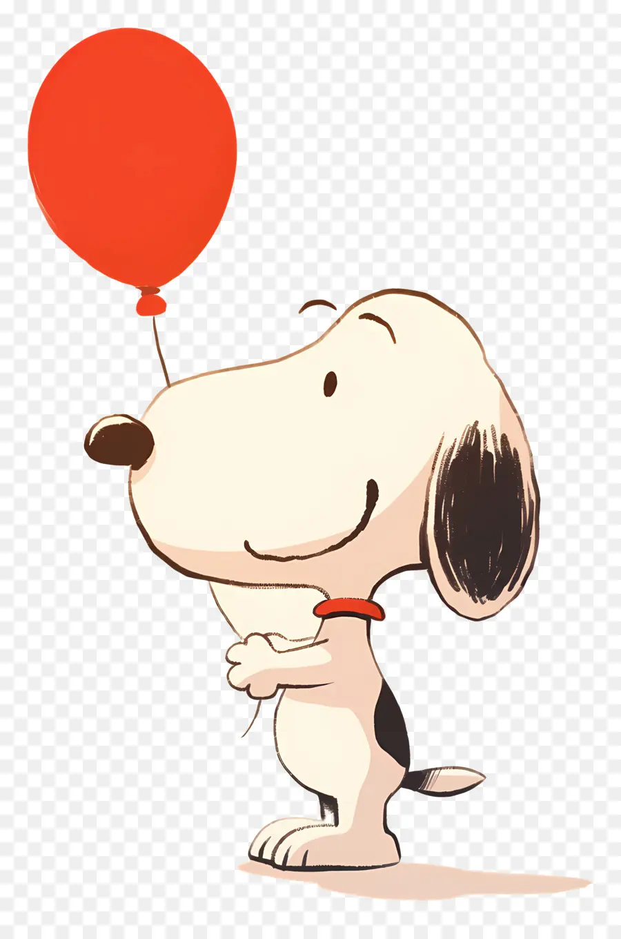 Snoopy Segurando Um Balão，Cão De Desenho Animado Com Balão PNG