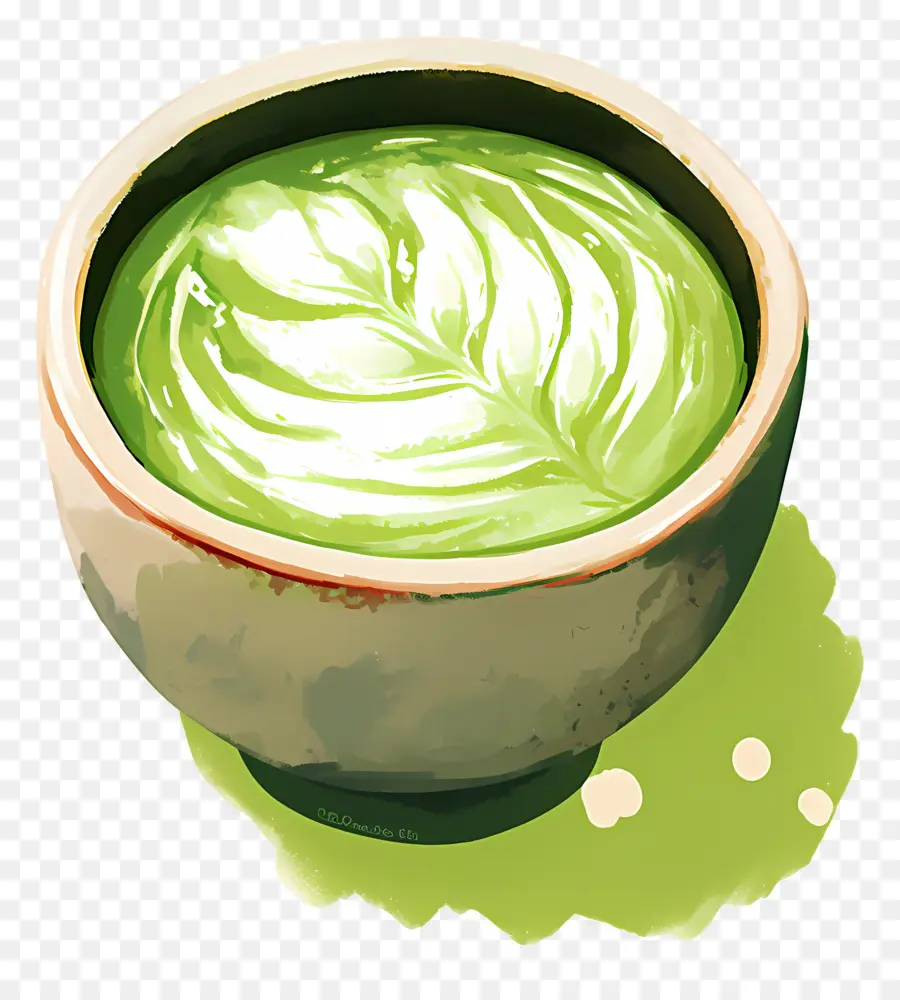 Chá Com Leite Matcha，Matcha Verde PNG