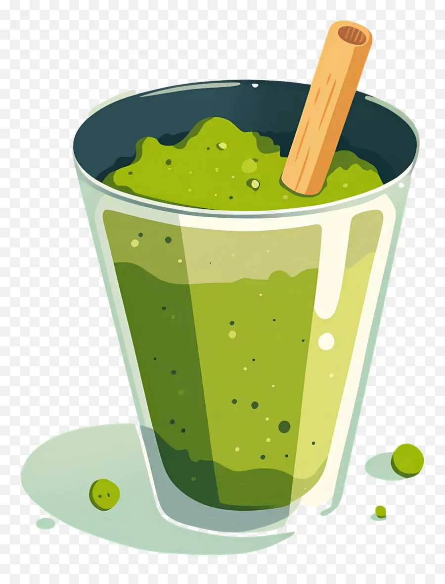 Chá Com Leite Matcha，Batido Verde PNG