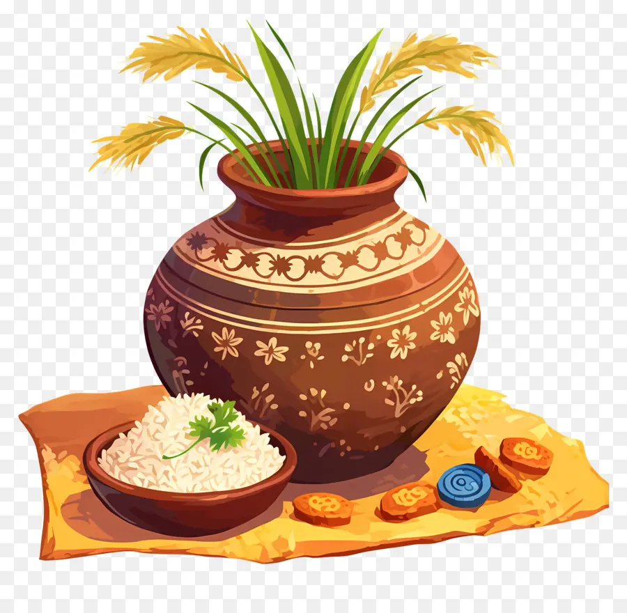 Pote Pongal，Panela De Arroz PNG