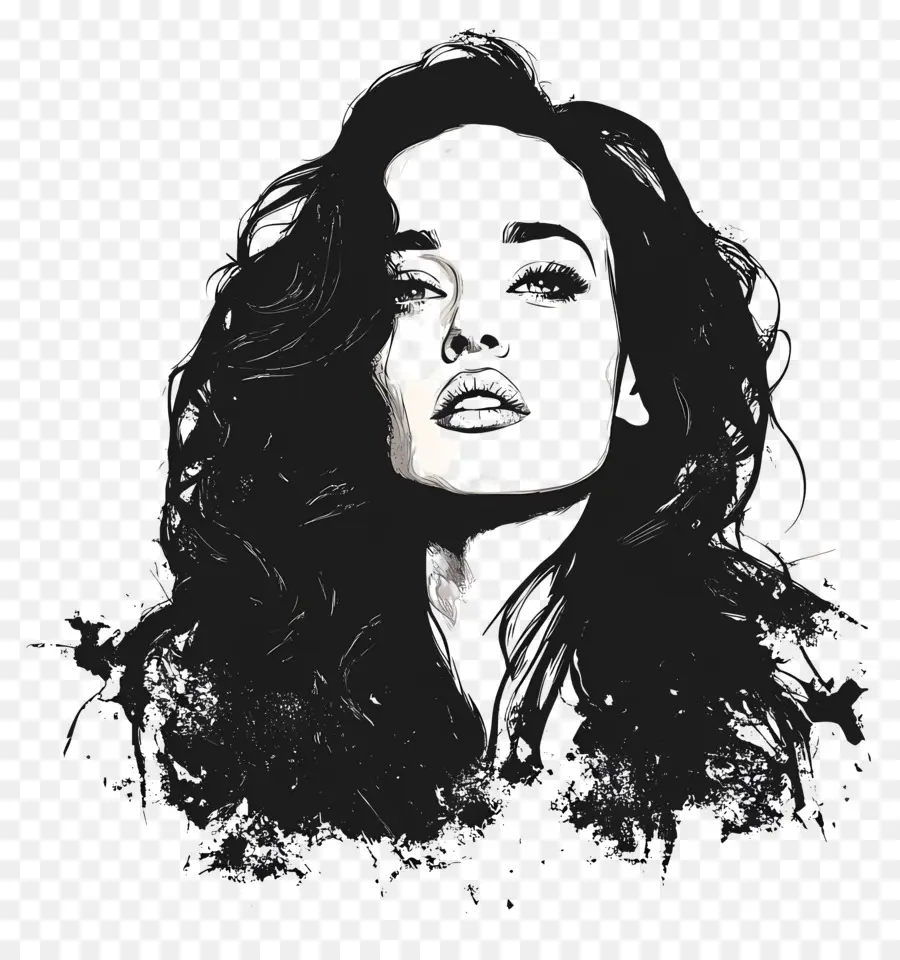 Katy Perry，Retrato Em Preto E Branco PNG