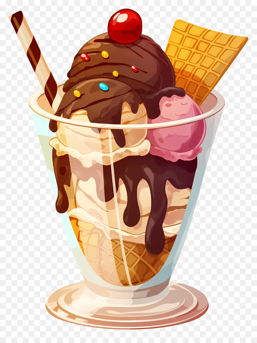 Dia Nacional Do Sundae，Sundae De Sorvete PNG