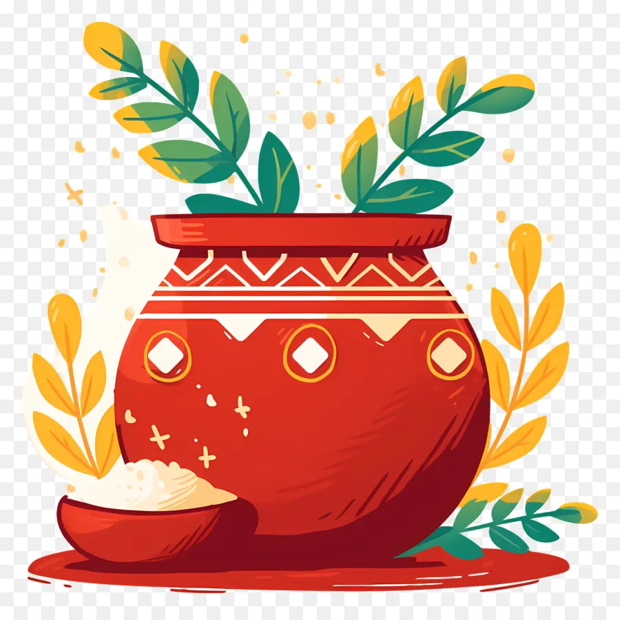 Pote Pongal，Pote Decorativo PNG