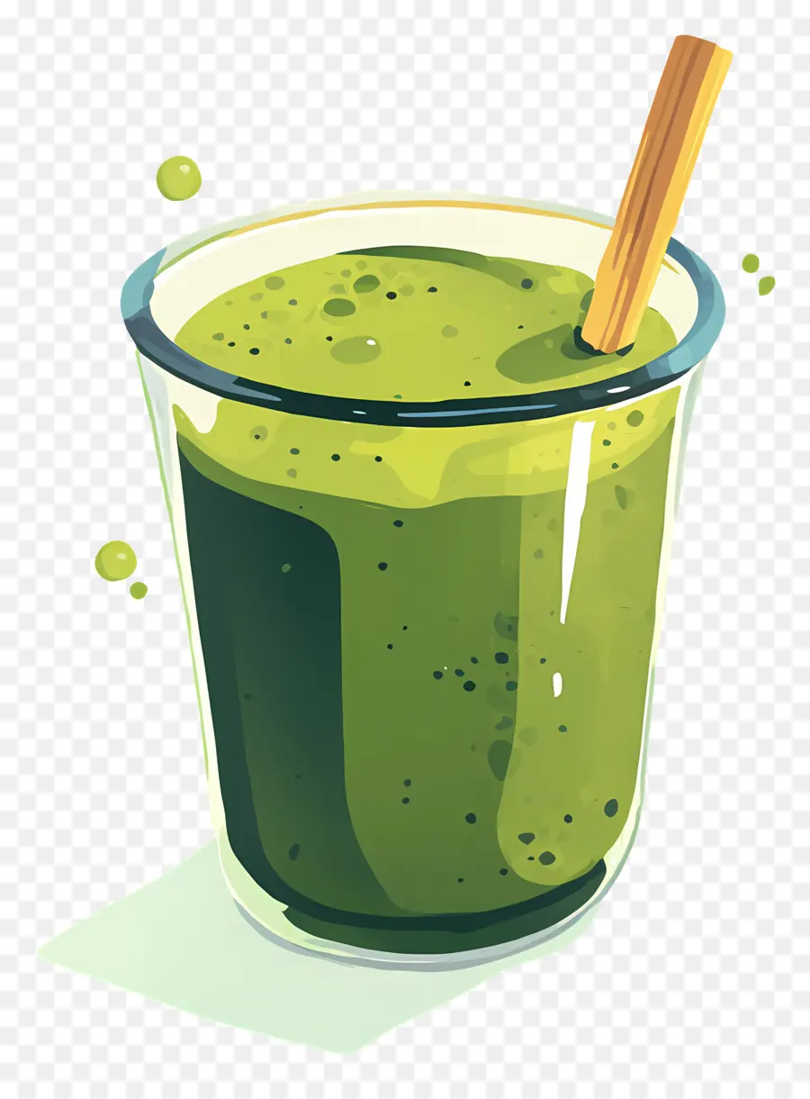 Chá Com Leite Matcha，Batido Verde PNG