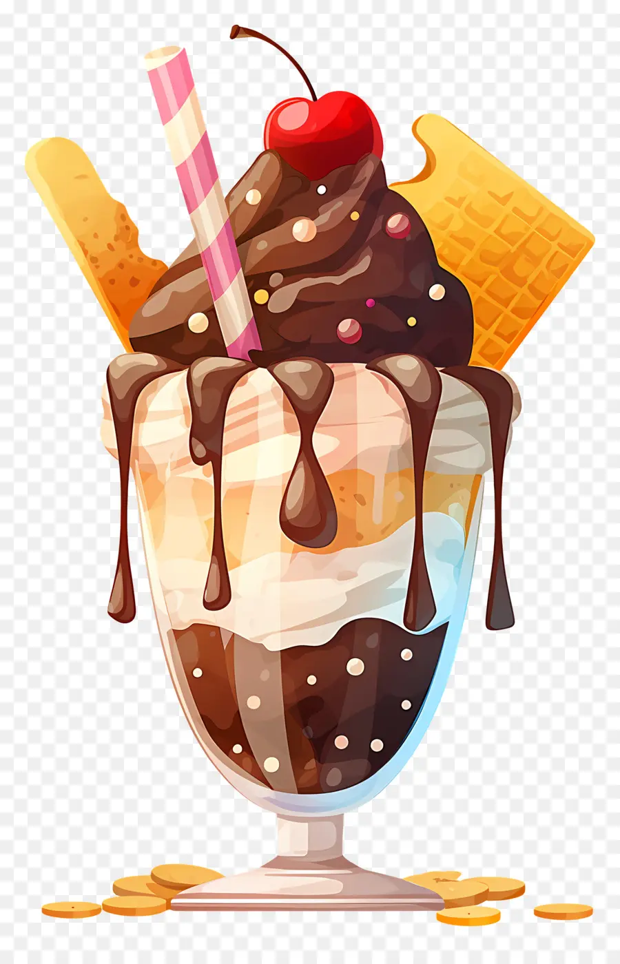 Dia Nacional Do Sundae，Sundae De Sorvete PNG