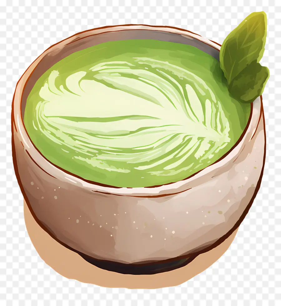 Chá Com Leite Matcha，Matchá Verde PNG