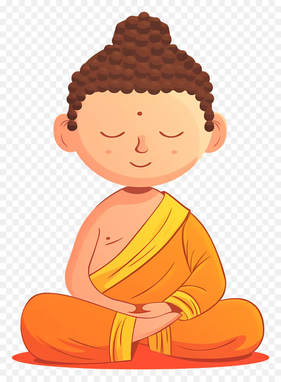 Buda，Monge Meditando PNG