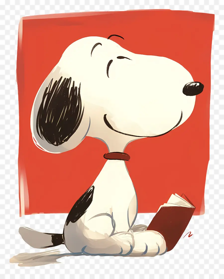 Livro De Leitura Do Snoopy，Cão De Desenho Animado Com Livro PNG