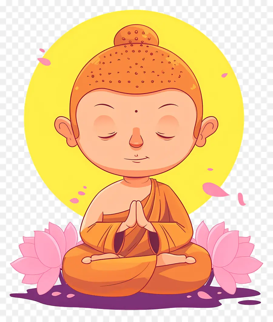 Buda，Monge Meditando PNG