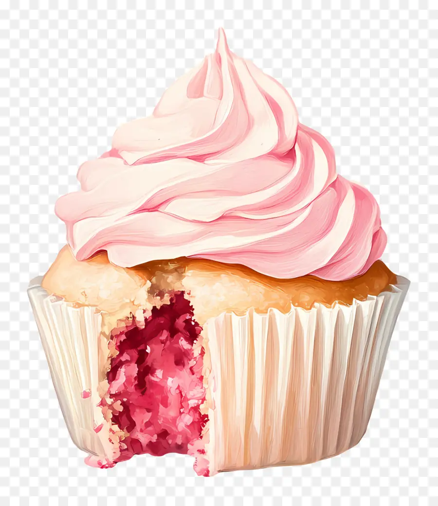 Bolinho，Cupcake Com Cereja PNG