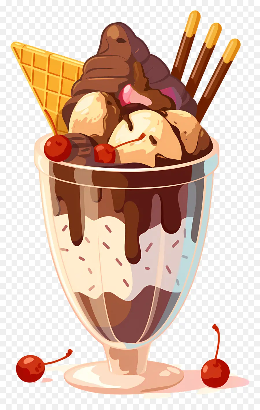 Dia Nacional Do Sundae，Sundae De Sorvete PNG