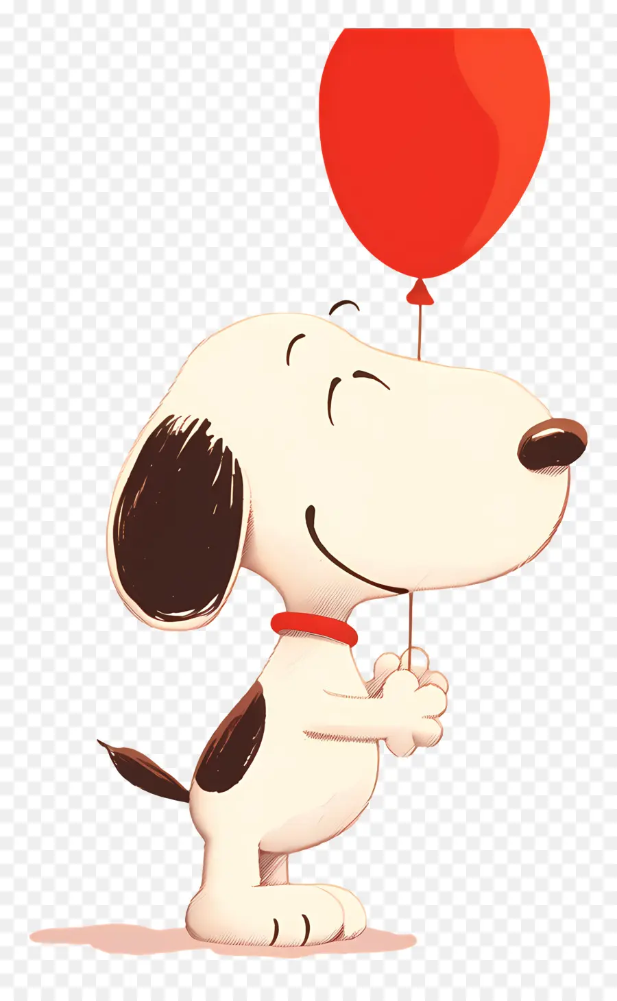 Snoopy Segurando Um Balão，Cão De Desenho Animado Com Balão PNG