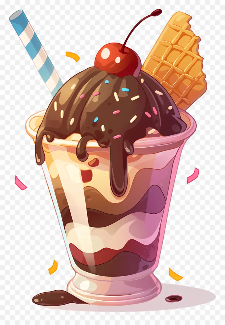 Dia Nacional Do Sundae，Sundae De Sorvete PNG