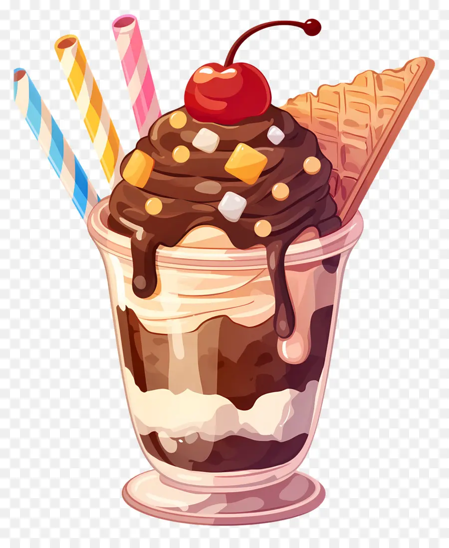 Dia Nacional Do Sundae，Sundae De Sorvete PNG