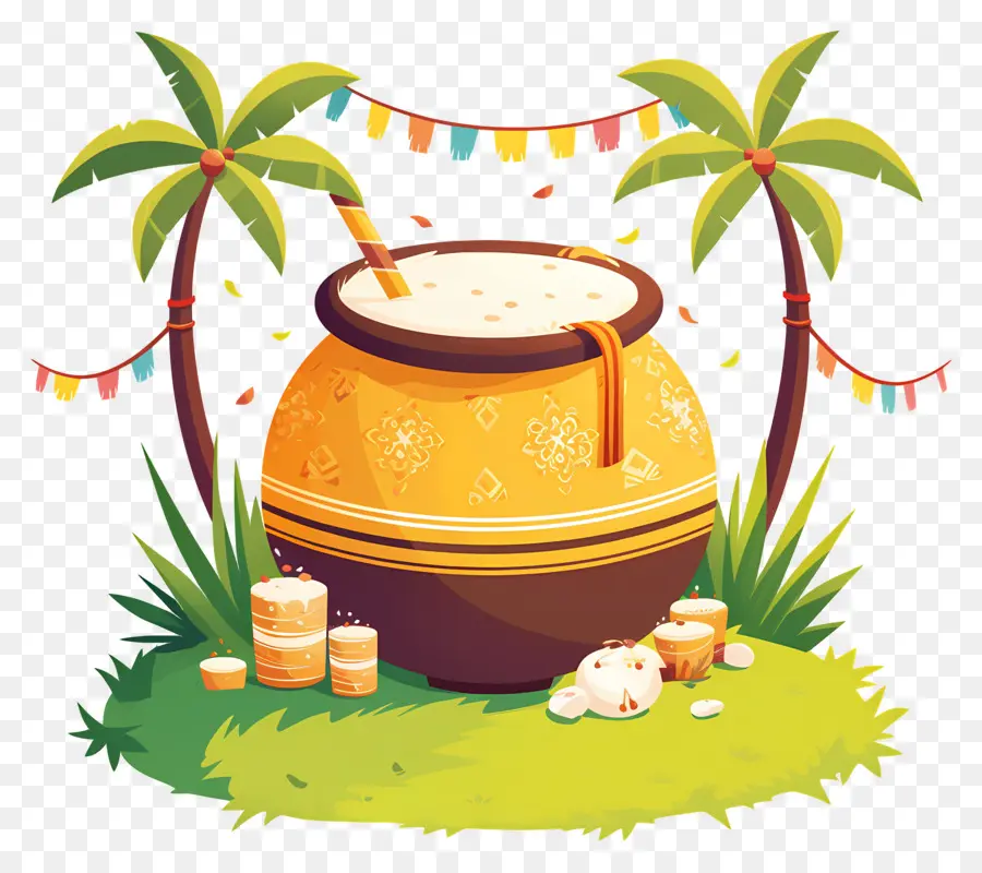 Pote Pongal，Pote Com Leite PNG