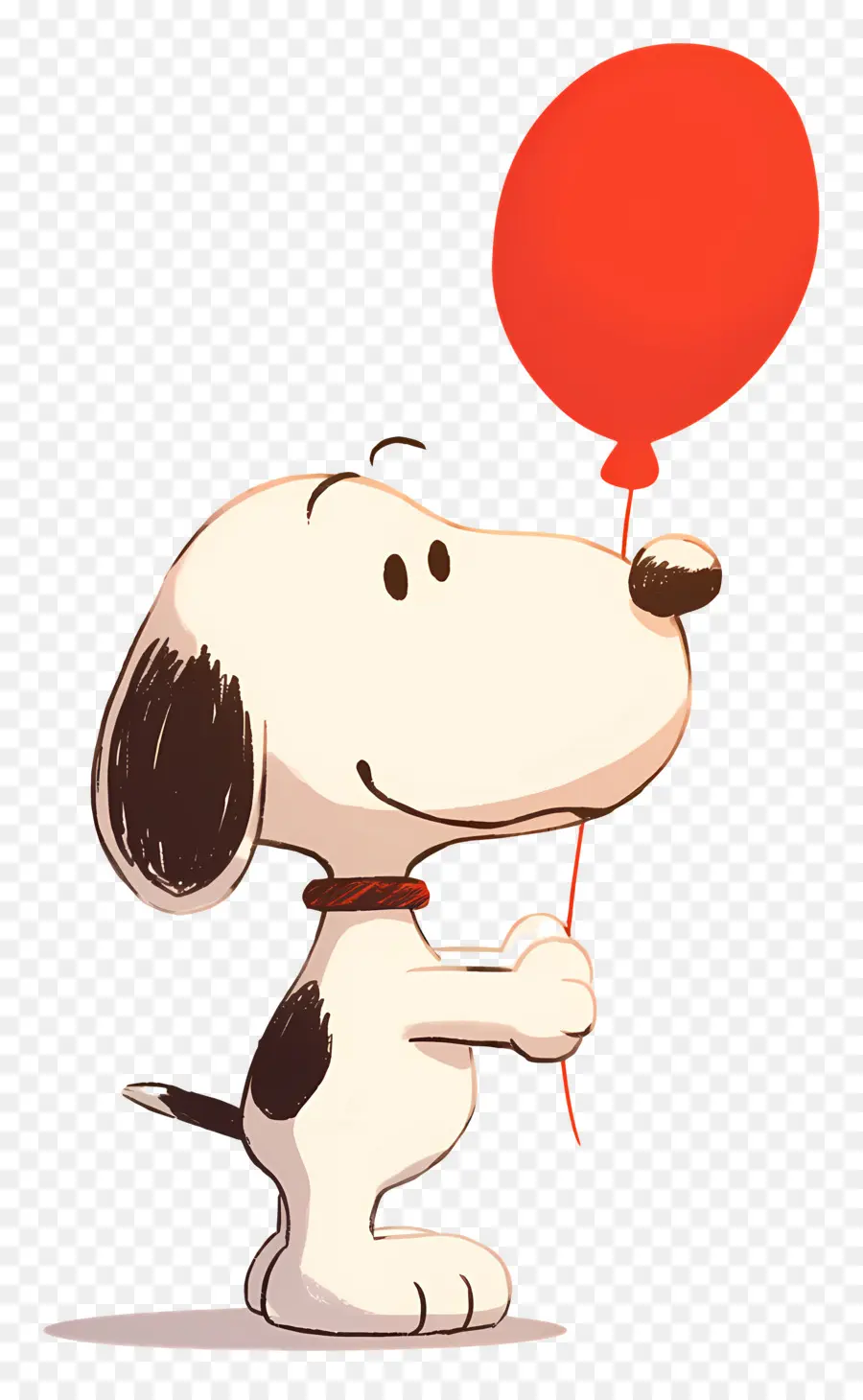 Snoopy Segurando Um Balão，Cão De Desenho Animado Com Balão PNG