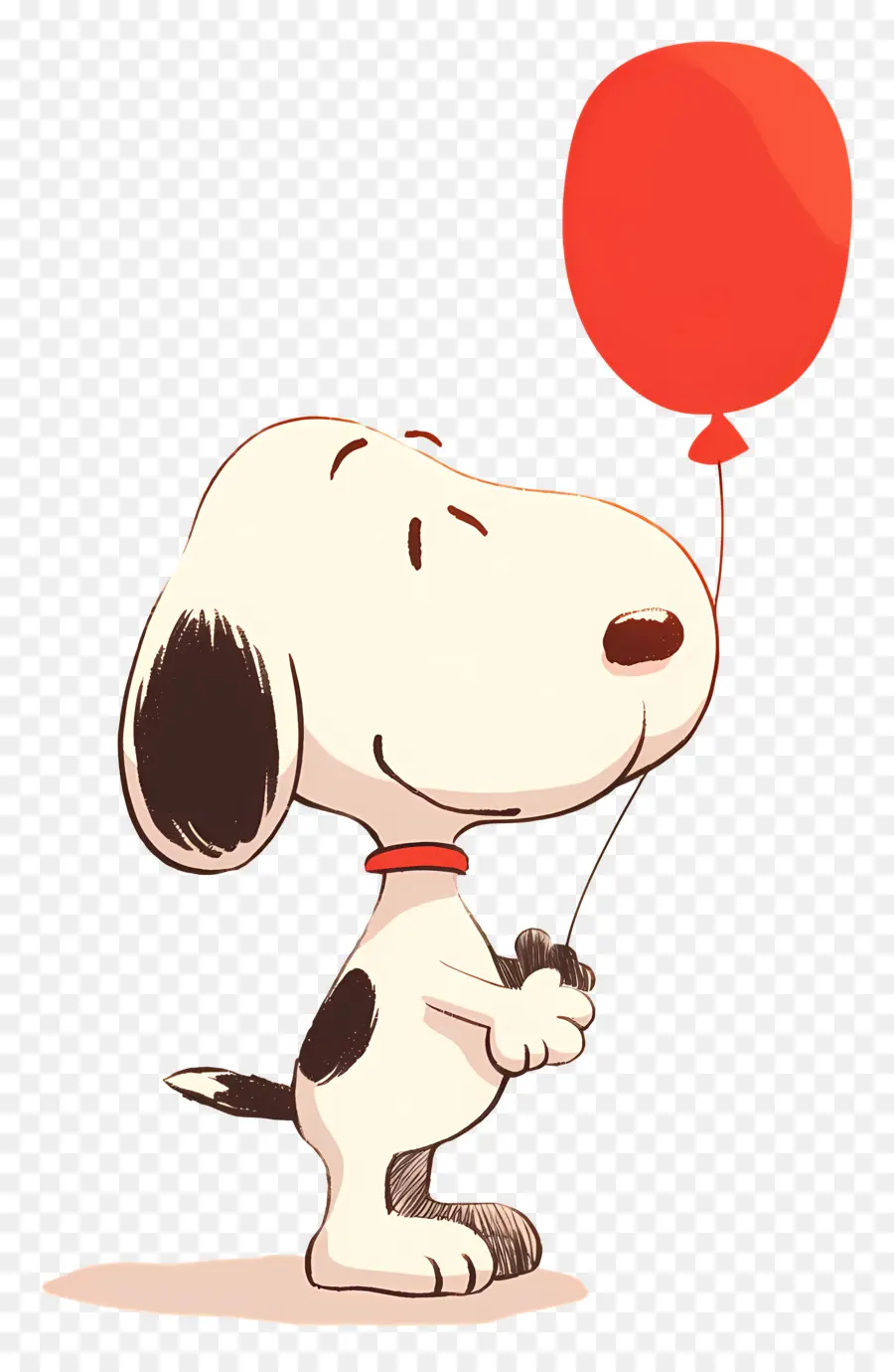 Snoopy Segurando Um Balão，Cão De Desenho Animado Com Balão PNG