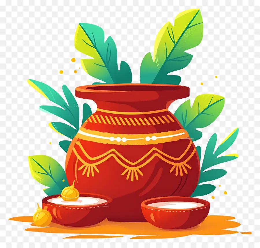 Pote Pongal，Pote Decorativo PNG