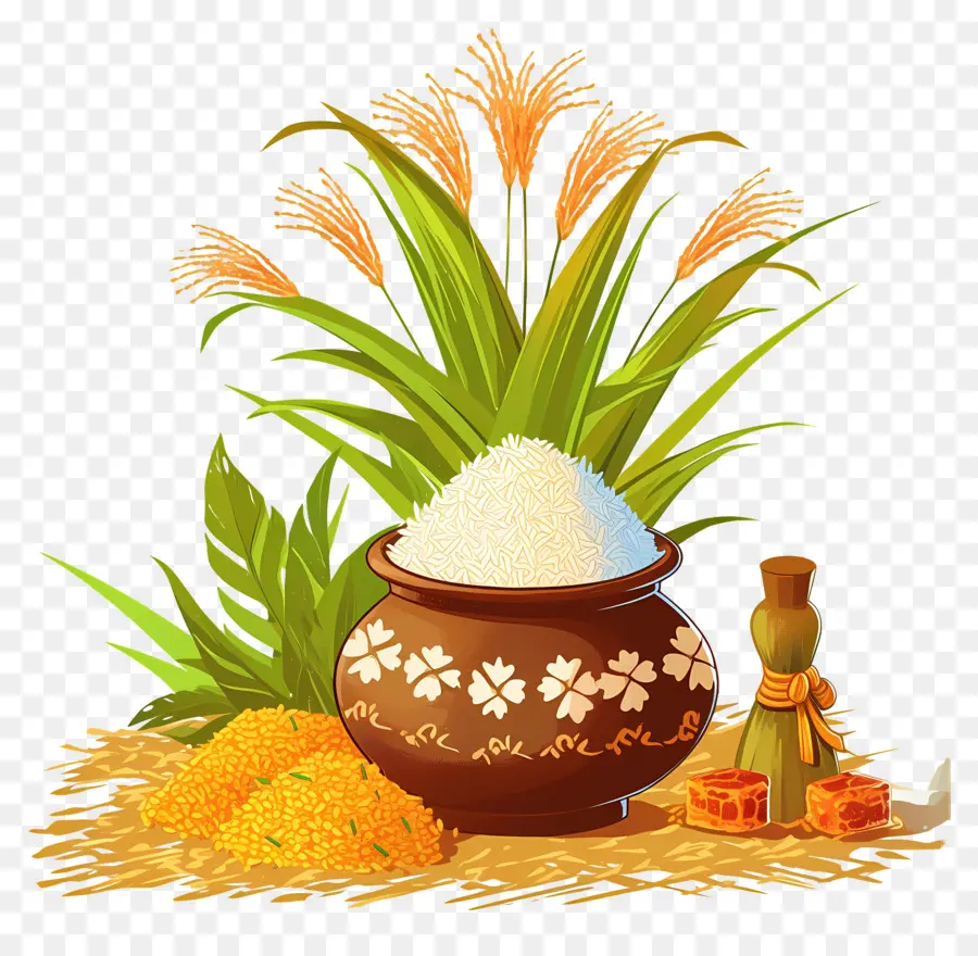 Pote Pongal，Panela De Arroz PNG