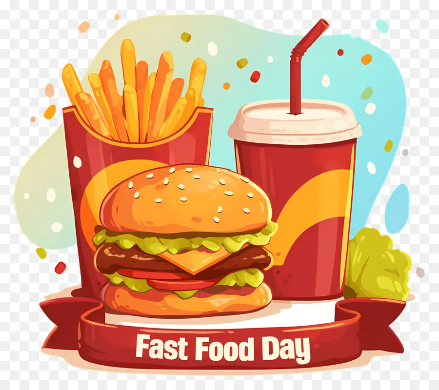 Dia Nacional Do Fast Food，Hambúrguer E Batatas Fritas PNG