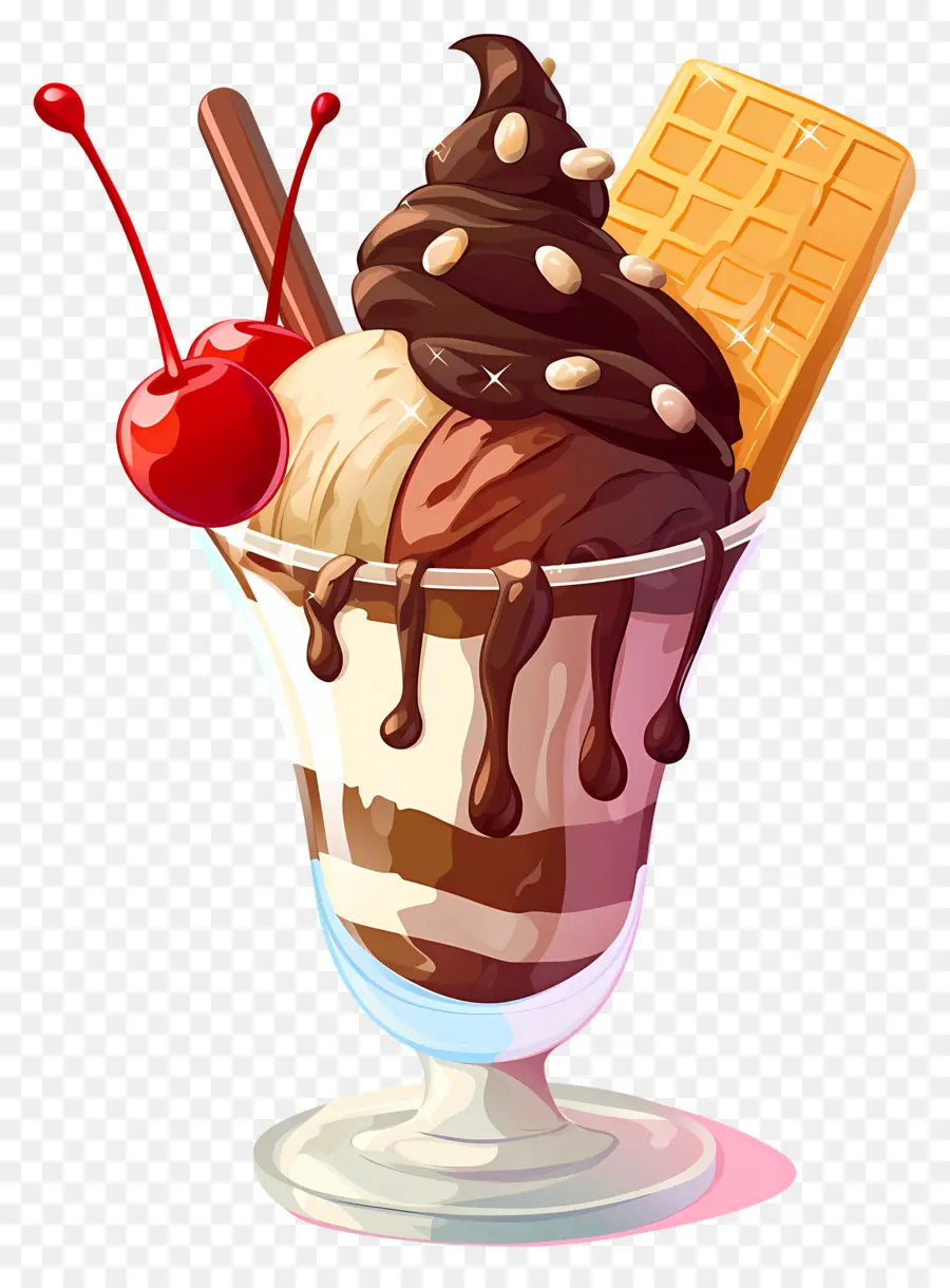 Dia Nacional Do Sundae，Sundae De Sorvete PNG