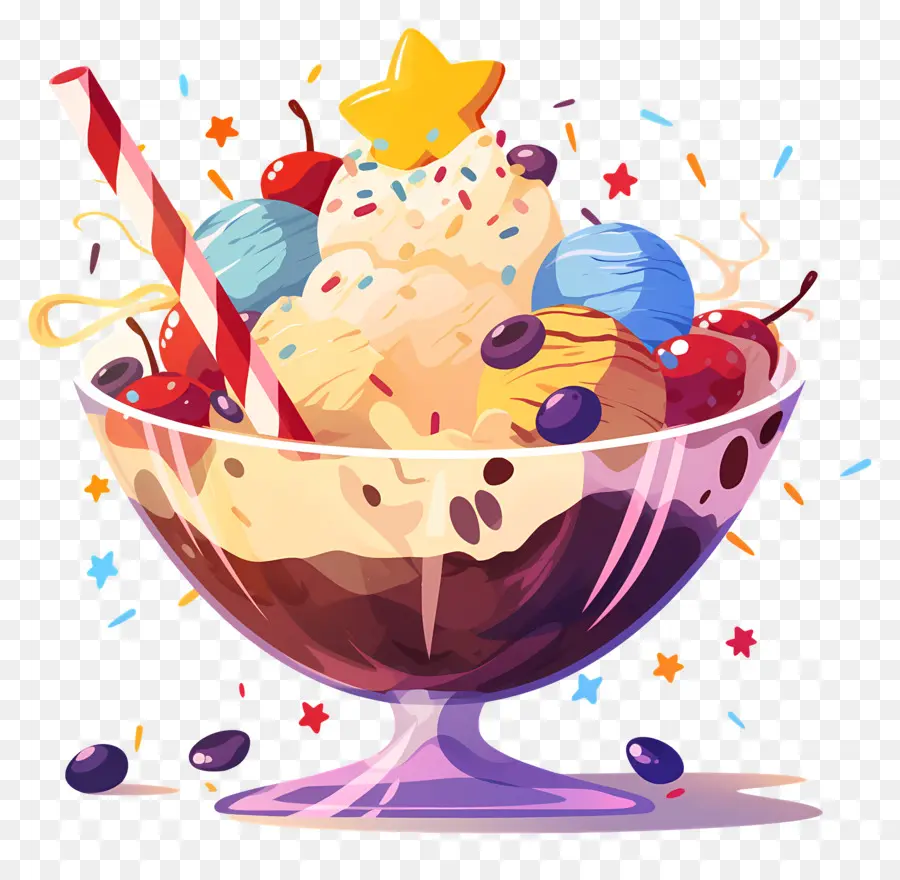 Dia Nacional Do Sundae，Sundae De Sorvete PNG