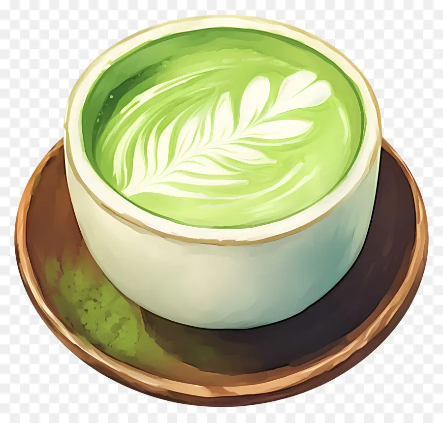 Chá Com Leite Matcha，Matcha Latte PNG