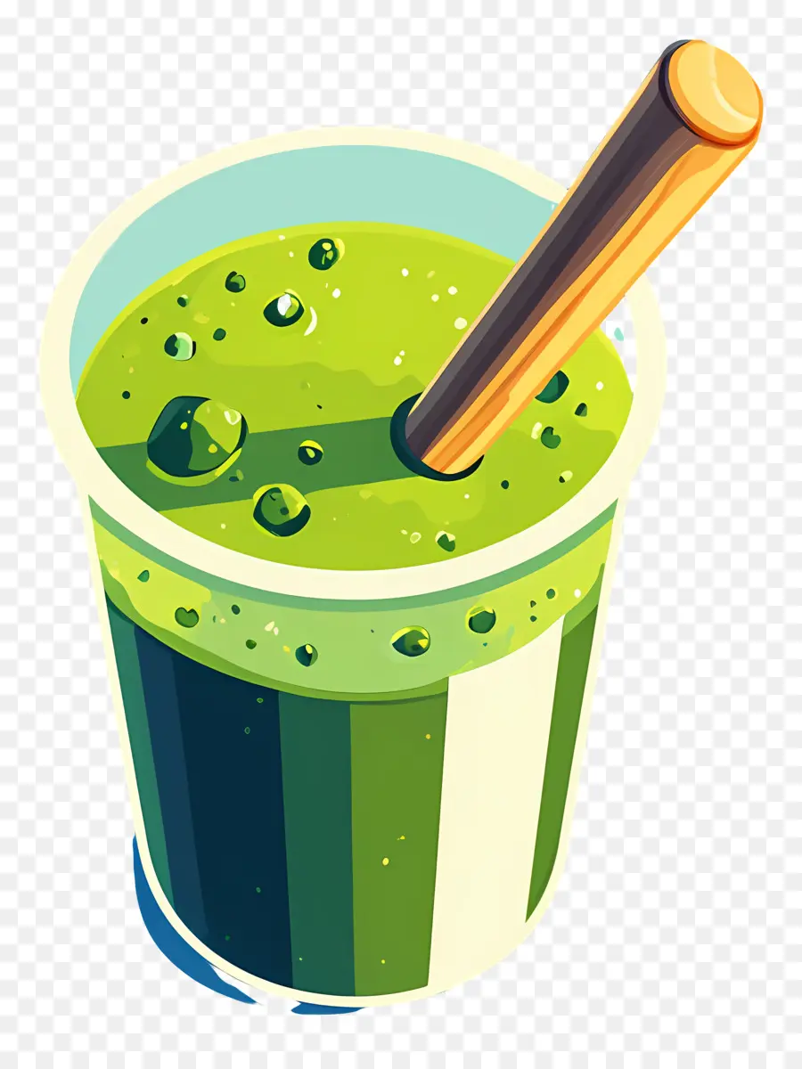 Chá Com Leite Matcha，Batido Verde PNG