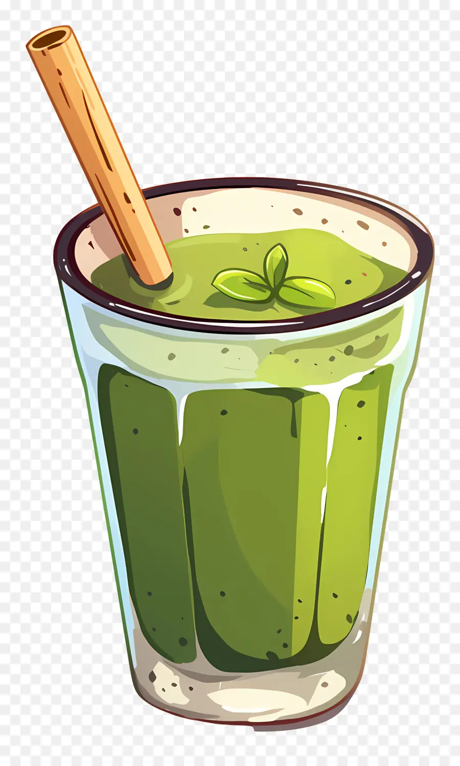 Chá Com Leite Matcha，Batido Verde PNG