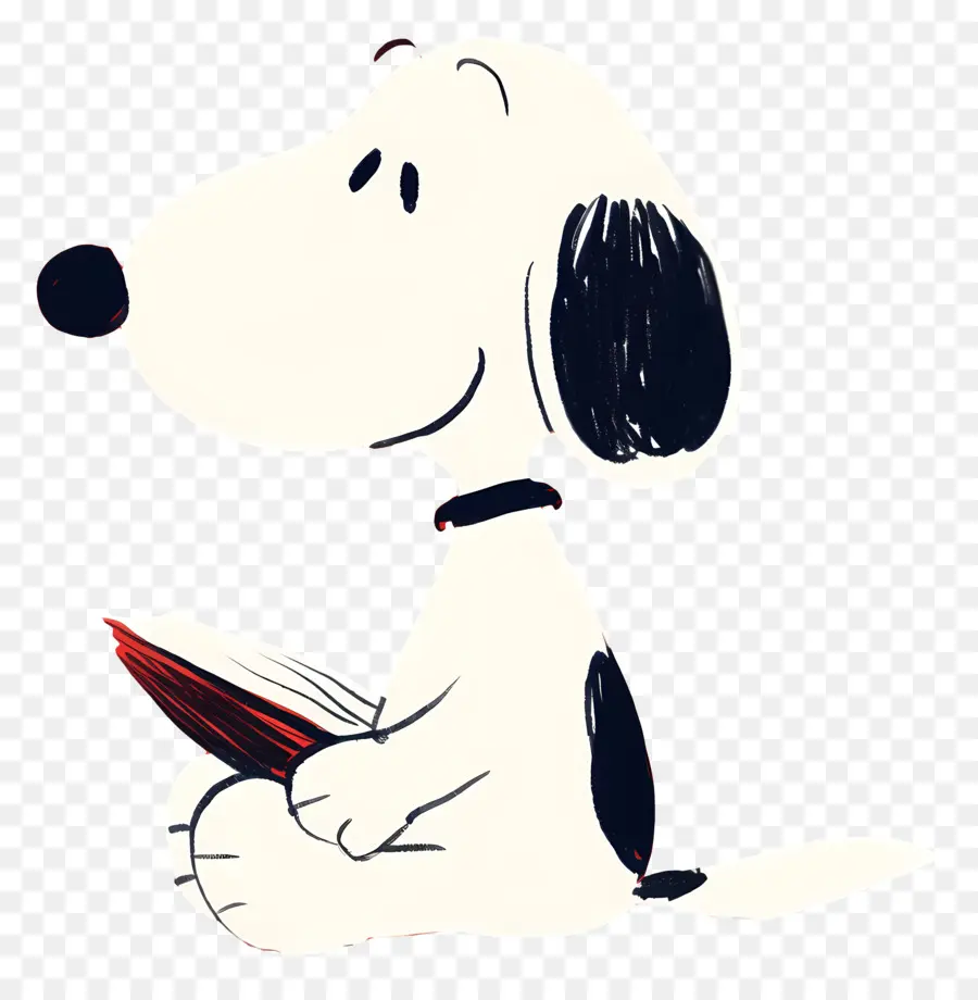 Livro De Leitura Do Snoopy，Cão De Desenho Animado Com Livro PNG