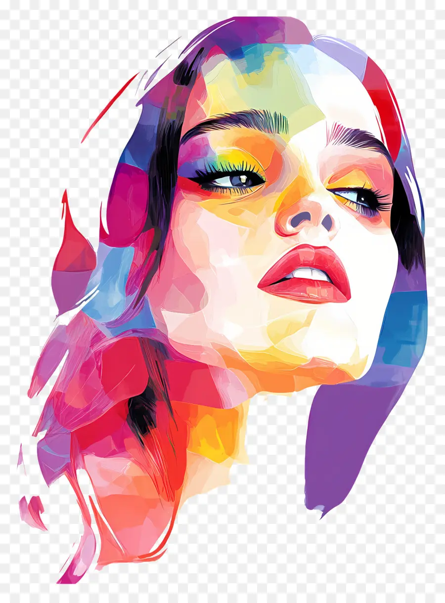 Katy Perry，Retrato Colorido PNG