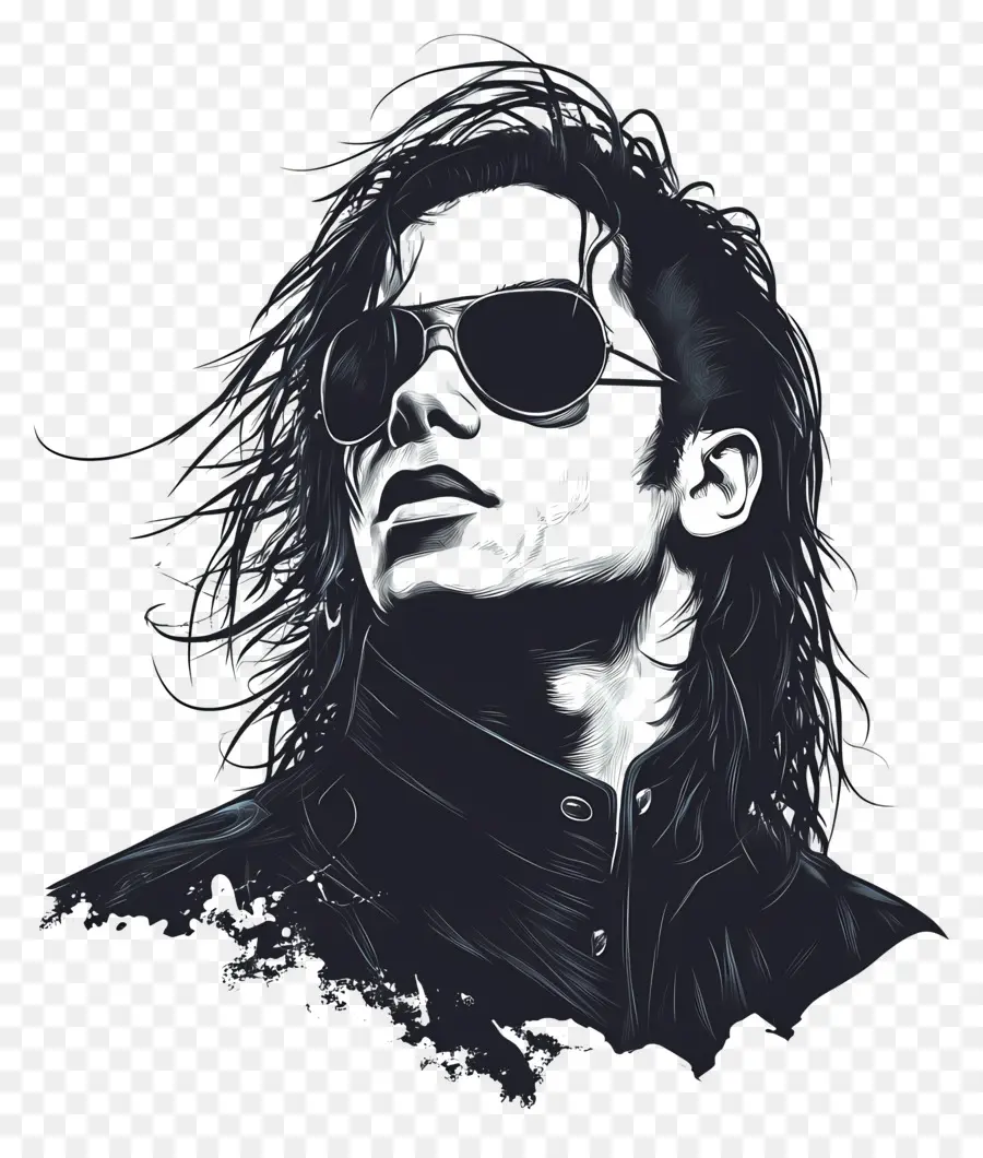 Michael Jackson，Retrato De óculos De Sol PNG