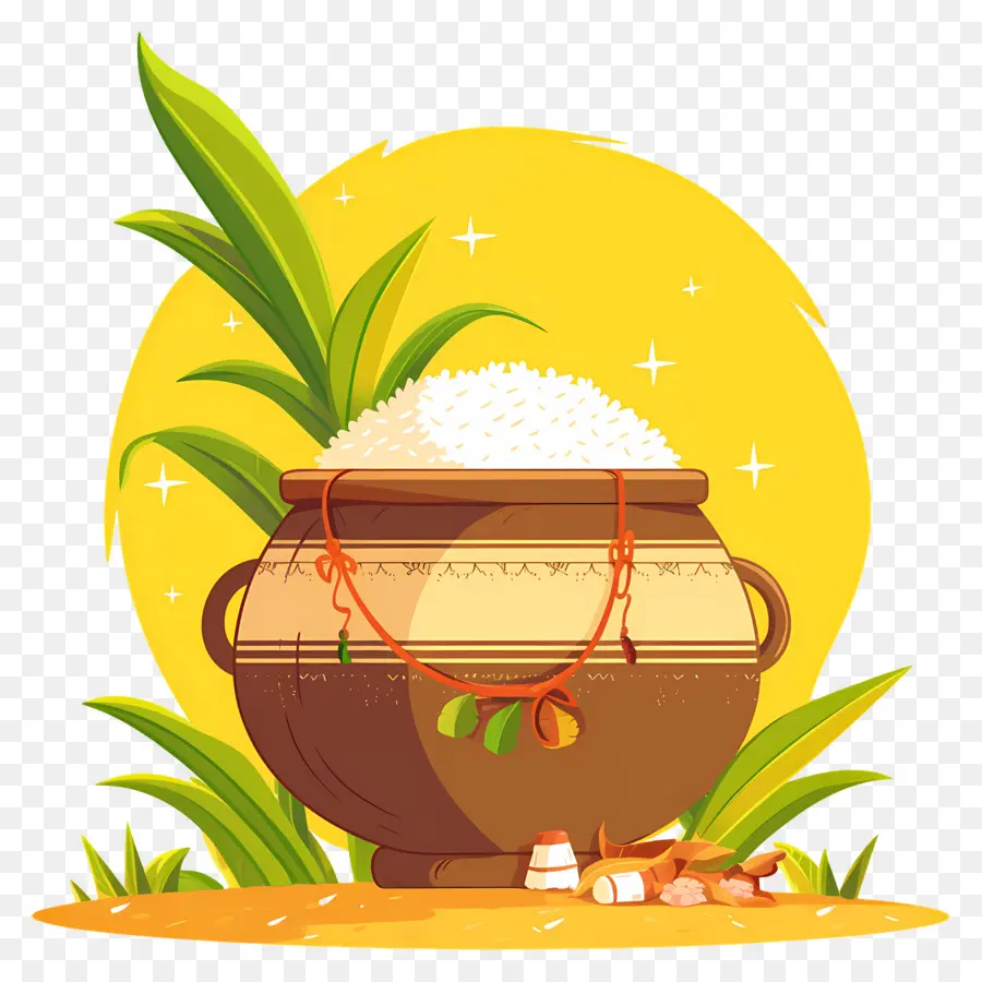 Pote Pongal，Pote De Arroz PNG