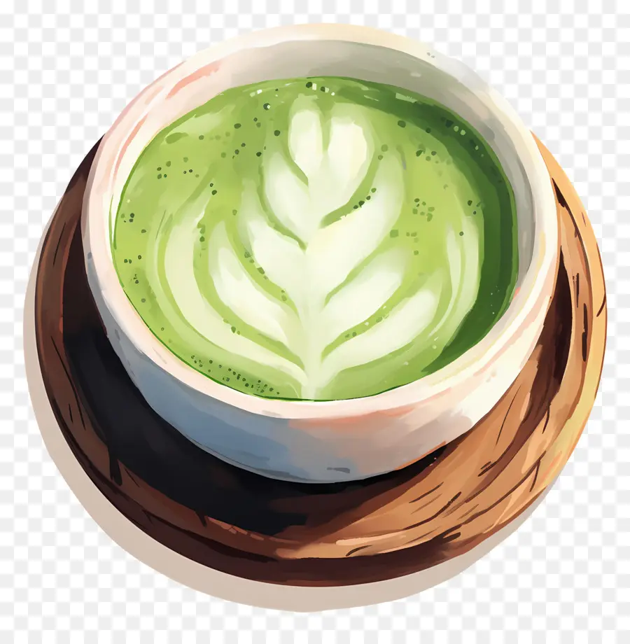 Chá Com Leite Matcha，Matcha Latte PNG