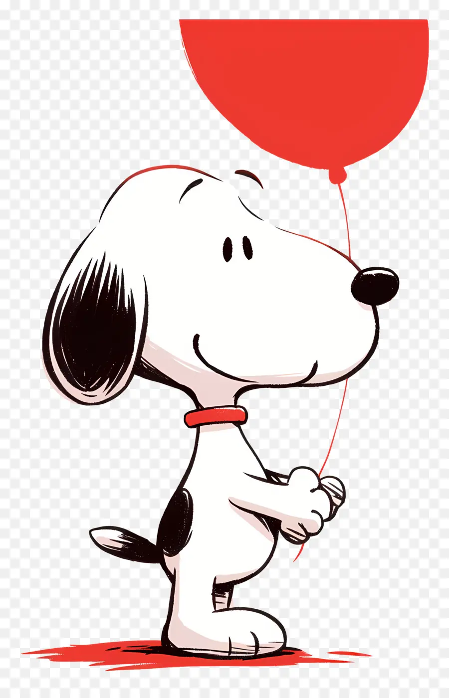 Snoopy Segurando Um Balão，Cão De Desenho Animado Com Balão PNG