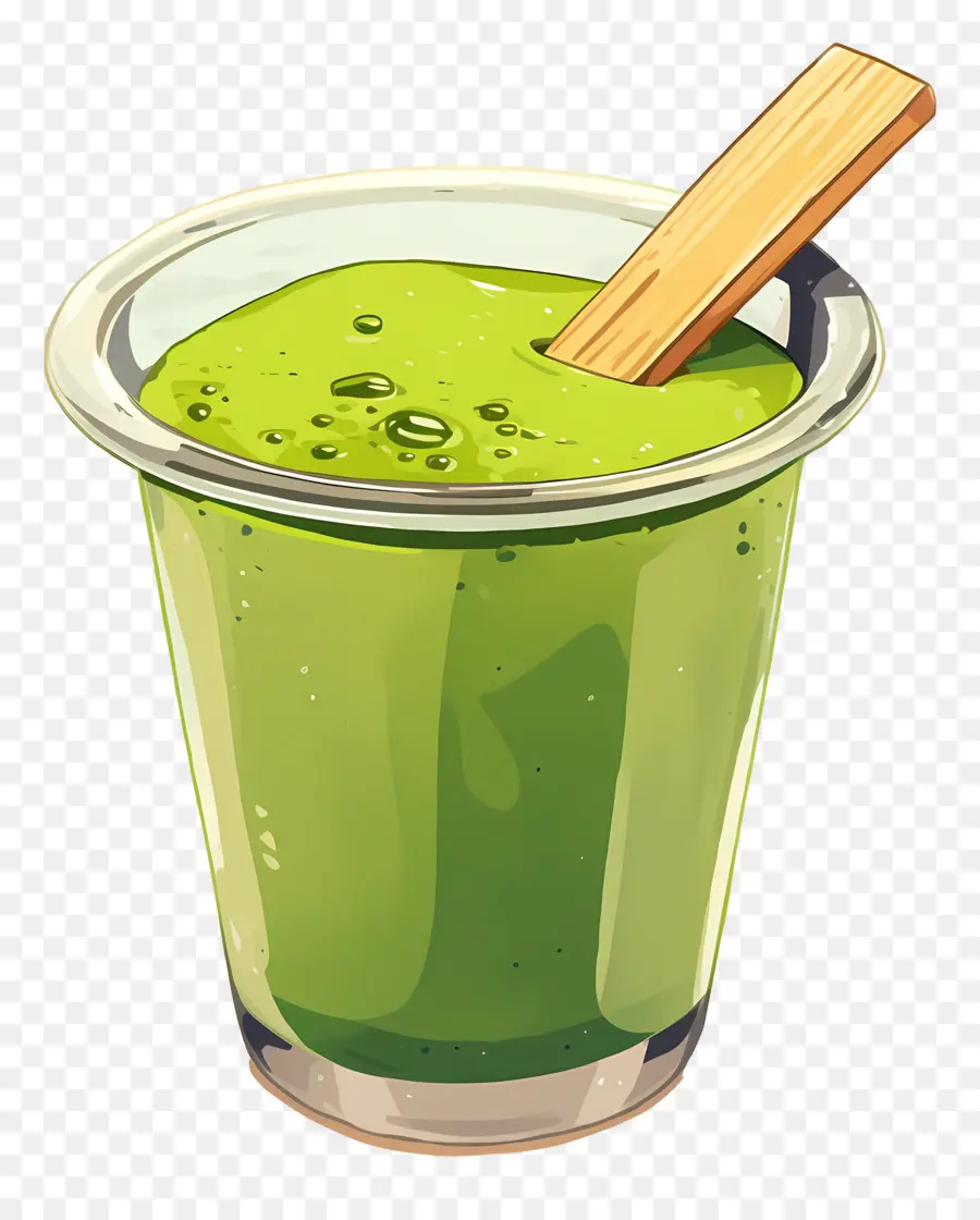 Chá Com Leite Matcha，Batido Verde PNG