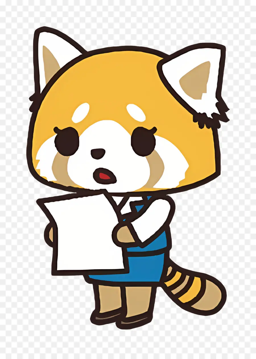 Retsuko，Panda Vermelho De Desenho Animado PNG