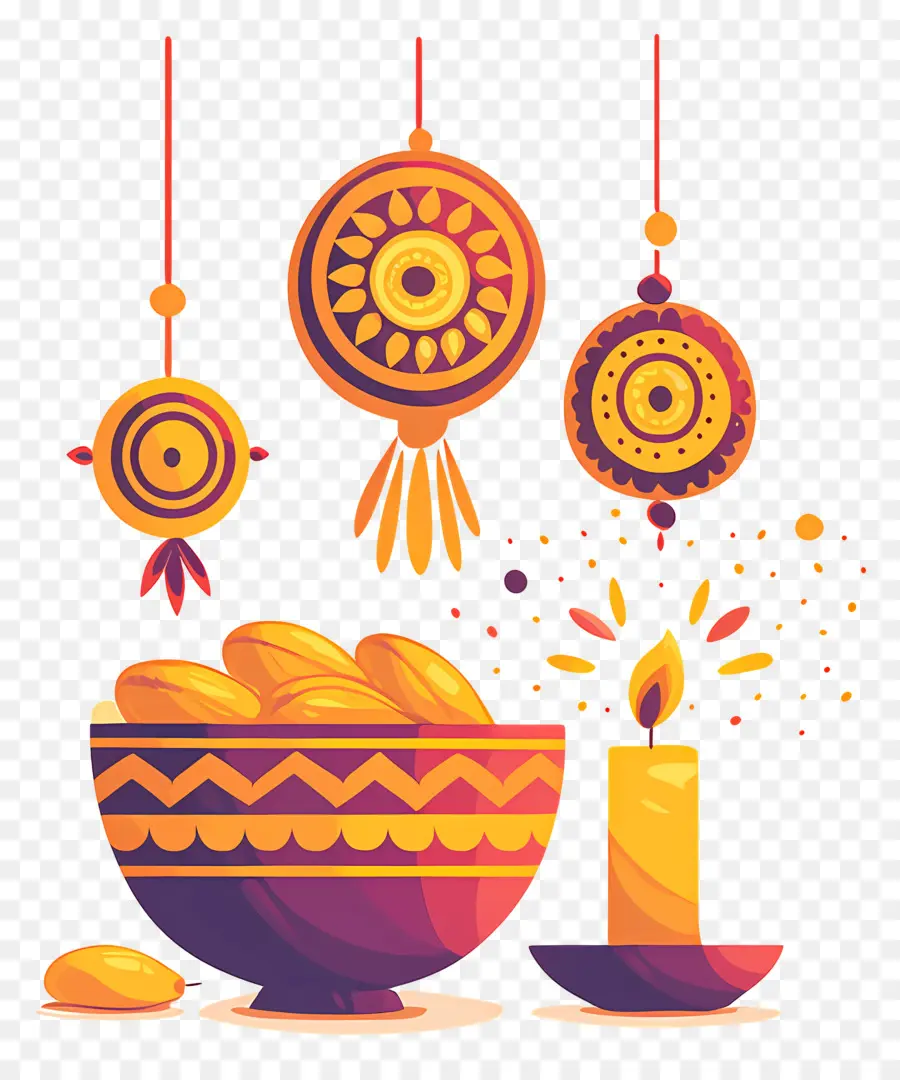 Rakshabandhan，Tigela Decorativa PNG