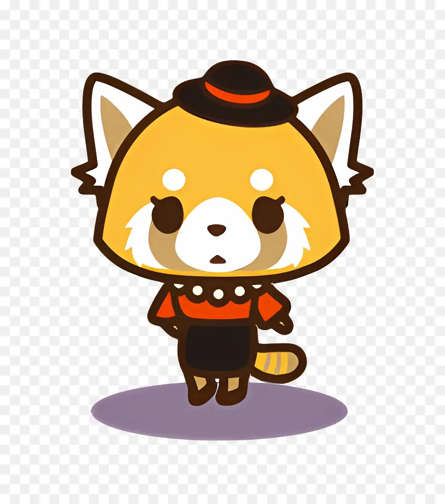 Retsuko，Panda Vermelho De Desenho Animado PNG