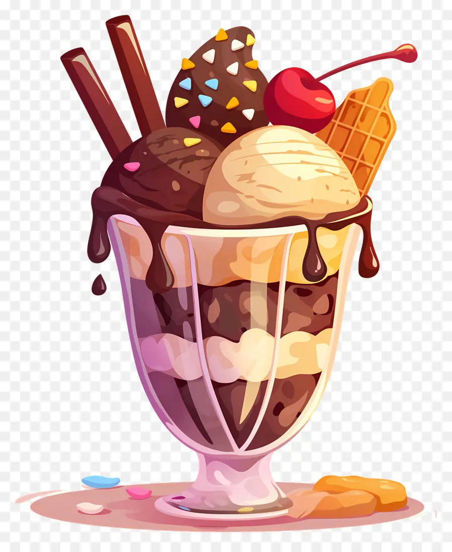 Dia Nacional Do Sundae，Sundae De Sorvete PNG