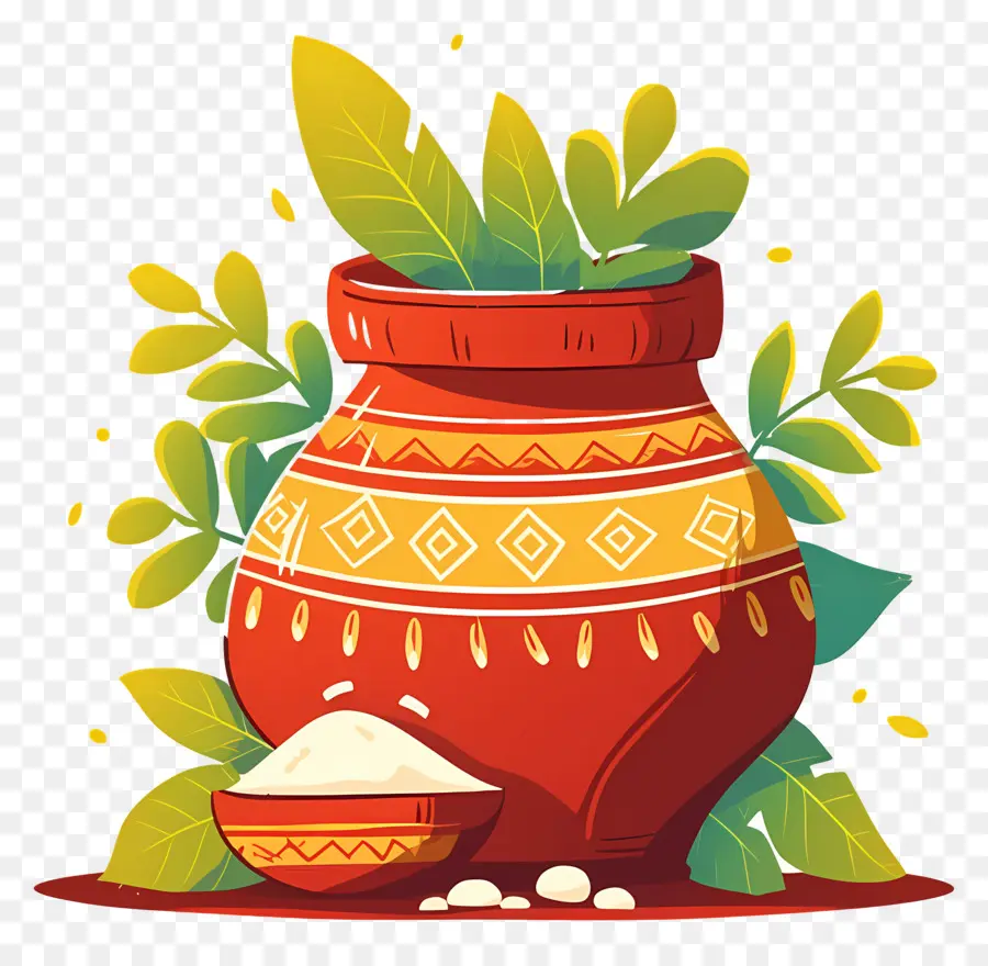 Pote Pongal，Pote Decorativo PNG